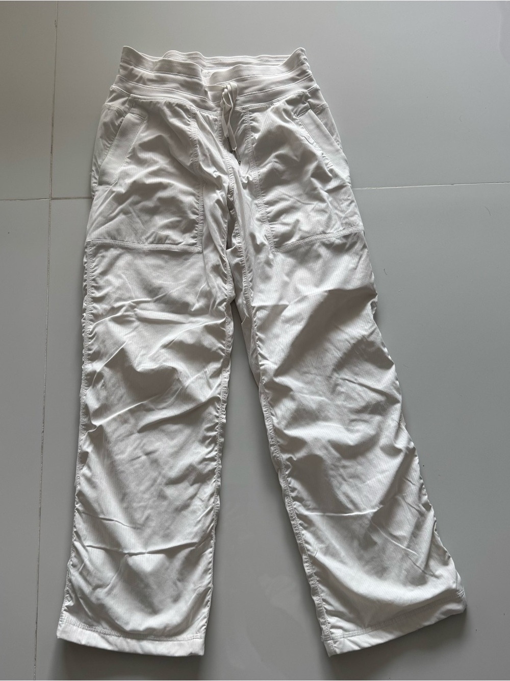 lululemon athletica White Women's Track Pants with Drawstring Waist